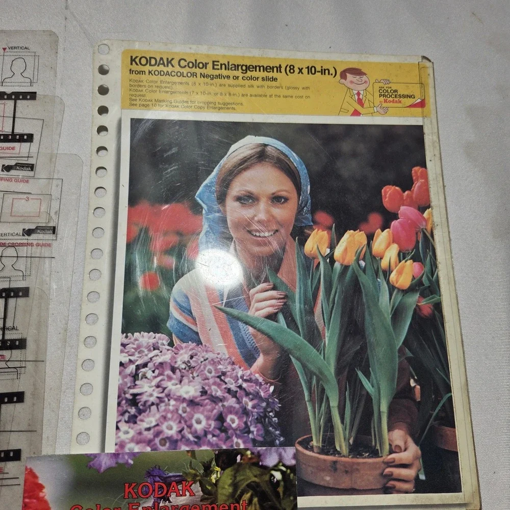 Vintage Kodak Cropping Guides Idea Book and Color Enlargement Sample Lot